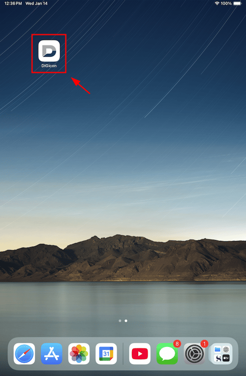 ipad homescreen with digicon