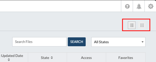 list view and grid view toggle