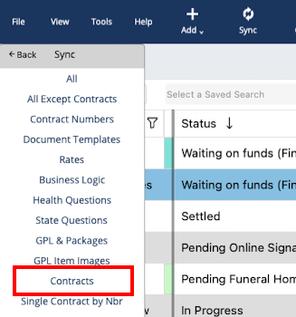 sync contracts