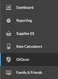 digicon menu item highlighted