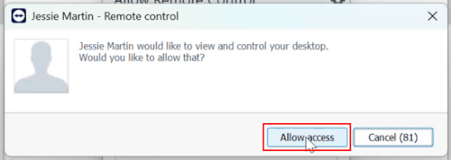 allow access