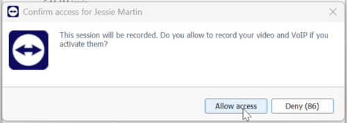 allow recording access