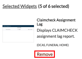 remove widget