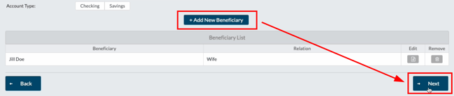 add beneficiary