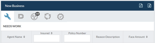 needs work tab