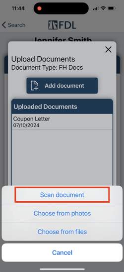 choose scan document