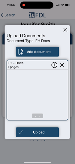 add or upload screen